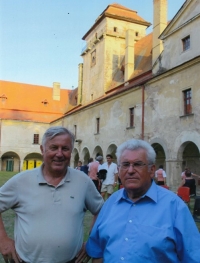 Manfred Frey with his brother Erhard Frey at a meeting in Jaroslavice in 2010