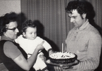 Zdeňka, nephew Jiří, brother Jiří, 1974
