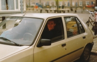 Peter Morée on his final departure from the Netherlands to Prague, 1993