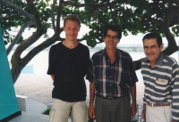 Peter Morée with Cuban dissident Oswaldo Payá (centre), Havana, ca. 2001