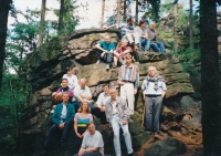 Evangelicals on a trip of the Theological Faculty, Peter Morée, first from left, seated, 1994