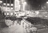 Protest in Wenceslas Square, 28 October 1988, photographed by Karel Pořízka