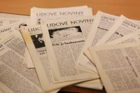 Lidové noviny which Karel Pořízka distributed during the previous regime, issues from 1988