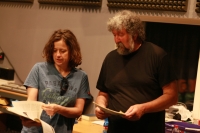 With documentary filmmaker Jitka Andrysová, filming for Memory of Nation, 2025