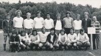 Bohemians Prague youth (the witness is second left, bottom row) during the youth football tournament "Shield of Jihlava", 1976