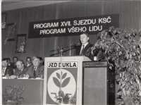 Meeting of the coop farm (JZD) in Bousín, 1986
