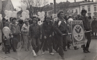 May Day parade, members of the Dukla coop farm, 1970s