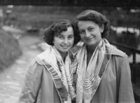 Witness (right) with her friend Jaroslava, 2nd half of the 1950s