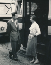 Witness's parents Věra and Vladimír Karfíks, 1955