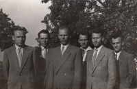 Jurníček brothers from left: Ladislav, Jan, Vítězslav, Miroslav, Leopold, Hačky, turn of the 1940s and 50s