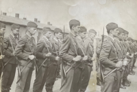 Jan Lukšík (front right) at the military service, late 1960s