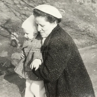 Grandmother Františka with grandson Martin, 1960