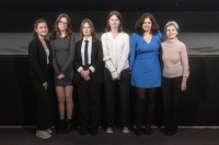 Alena Vejvodová with the team from the Stories of Our Neighbours project at the final presentation