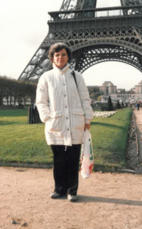 Alena Vejvodová on holiday in Paris