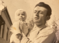 Ludmila with her father František, 1936