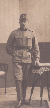 Father František Kotland in military uniform