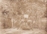 Father František Kotland first standing on the left - World War I