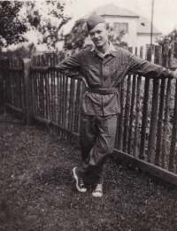On a walk at the military service, 1958