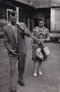 Sister Marie with her husband, Plačice, 1958