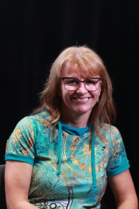 Kamila Večeřová during recording, 2025