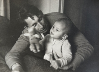 Daddy with daughter Helena, 1944