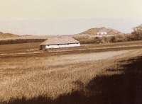 Stutenhof sties with the Svatý kopeček hill in Mikulov in the background, 1990s