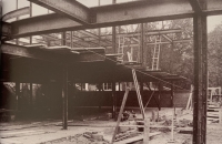 Villa Tugendhat, steel skeleton assembly, 1929