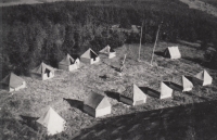 Scout camp in the Giant Mountains in 1947