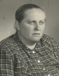 Mother Školastika Prejdová, née Elblová, in a photograph from the early 1950s