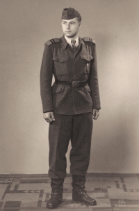 During his military service, 1956