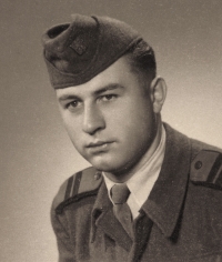 During his military service, 1956