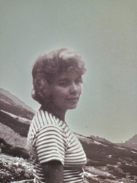 Květoslava Kučerová on a trip in the Tatras in 1966