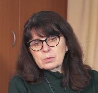Lenka Šmerdová during the interview for the Stories of Our Neighbours project, 2025