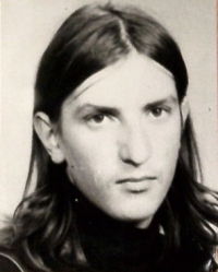 Vladimír Marek, called Máňa, as a young long-haired man form Liberec, 1970s