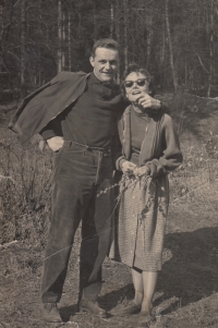 Karel Nerad a jeho manželka Eva Reck, 1959