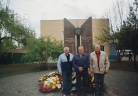In front of a memorial for killed Czechoslovak soldiers in Rovno, Ukraine, 2007