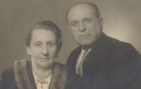 Grandparents Růžena and Ladislav Minaříks, Radčice, 1956