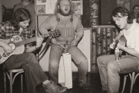 Christmas meeting with friends (1985) - Radomír Kiss is on the left