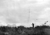 Listening expedition camp on a high place above the sea, Rügen, late 70s/early 1980s.