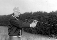 Member of the listening expedition Karel Honzík, Rügen, late 70s/early 1980s.