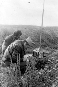 From right: members of the listening expedition Václav Dosoudil and Jaroslav Boháč, Rügen, late 70s/early 1980s 