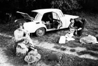 Members of a listening expedition going camping near Berlin, late 1970s/early 1980s