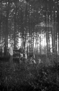 Camping with a radio in the woods near Berlin, late 70s and early 80s