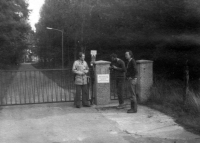DX Club members before entering the ionosphere research station, Rügen, late 70s/early 1980s 
