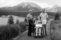 Jindřich Goba with mother Erna (centre) and wife Zdenka in Canada