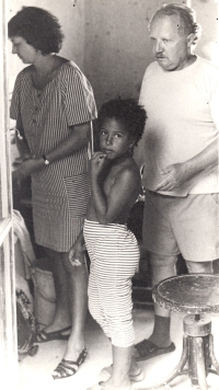 Left to right: Mirka Rohelová, Janika Kolářová, Jiří Severin; Velehrad, 2000