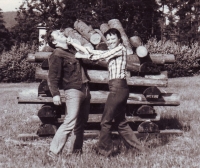 Vladimír Václavek with his friend