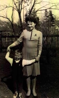 With his mother, Rýmařov, 1960s