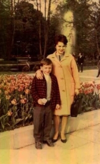 With his mother, Rýmařov, 1960s