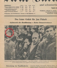 Witness at the funeral of Jan Palach